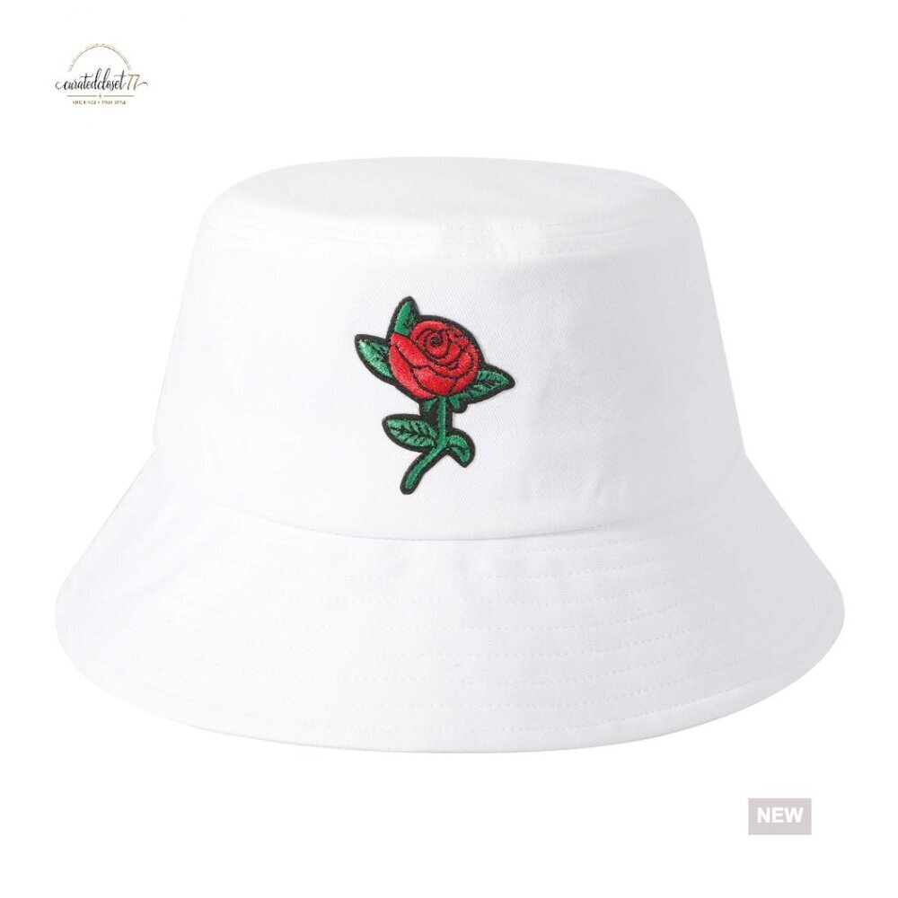 Unisex Embroidered Bucket Hat Foldable Sun Visor One Size Fits Most
